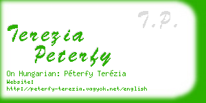 terezia peterfy business card